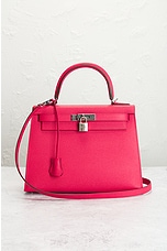 FWRD Renew Hermes Epsom Kelly 25 Handbag in Pink, view 2, click to view large image.