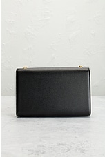 FWRD Renew Saint Laurent Small Kate Chain Bag in Black, view 3, click to view large image.