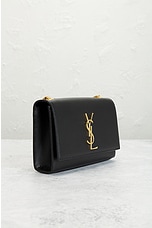 FWRD Renew Saint Laurent Small Kate Chain Bag in Black, view 4, click to view large image.
