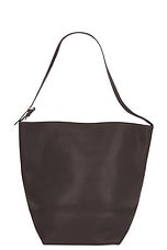 FWRD Renew The Row Large N/S Park Tote Belt Bag in Dark Brown PLD, view 1, click to view large image.