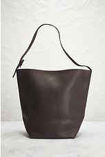 FWRD Renew The Row Large N/S Park Tote Belt Bag in Dark Brown PLD, view 2, click to view large image.