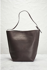 FWRD Renew The Row Large N/S Park Tote Belt Bag in Dark Brown PLD, view 3, click to view large image.