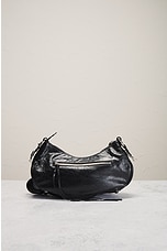 FWRD Renew Balenciaga Small Le Cagole Shoulder Bag in Black, view 3, click to view large image.