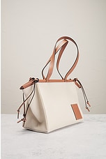 FWRD Renew Loewe Cushion Tote Small Bag in Light Oat, view 4, click to view large image.