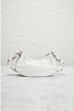FWRD Renew Balenciaga XS Le Cagole Shoulder Bag in Optic White, view 3, click to view large image.