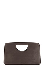 FWRD Renew The Row Ew Austin Top Handle Bag in Dark Brown PLD, view 1, click to view large image.