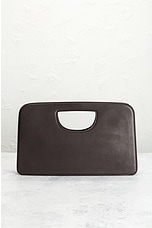 FWRD Renew The Row Ew Austin Top Handle Bag in Dark Brown PLD, view 3, click to view large image.