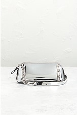 FWRD Renew Valentino Garavani Rockstud Mini Clutch in Silver, view 2, click to view large image.