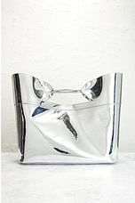 FWRD Renew Alexander McQueen the Bow Large Bag in Silver, view 3, click to view large image.