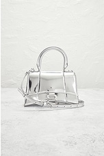 FWRD Renew Balenciaga Xs Hourglass Top Handle Bag in Silver, view 2, click to view large image.