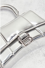 FWRD Renew Balenciaga Xs Hourglass Top Handle Bag in Silver, view 5, click to view large image.