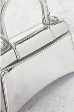 FWRD Renew Balenciaga Xs Hourglass Top Handle Bag in Silver, view 7, click to view large image.
