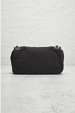 FWRD Renew Chanel Camelia Quilted Canvas Flap Shoulder Bag in Black, view 3, click to view large image.