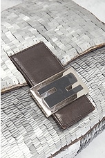 FWRD Renew Fendi Mamma Sequin Baguette Shoulder Bag in Silver, view 5, click to view large image.