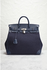 FWRD Renew Hermes Haut A Courroies 40 Handbag in Blue, view 2, click to view large image.