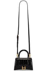 FWRD Renew Balenciaga XS Hourglass Top Handle Bag in Black, view 5, click to view large image.