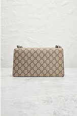 FWRD Renew Gucci GG Supreme Dionysus Chain Shoulder Bag in Beige, view 3, click to view large image.