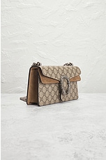 FWRD Renew Gucci GG Supreme Dionysus Chain Shoulder Bag in Beige, view 4, click to view large image.