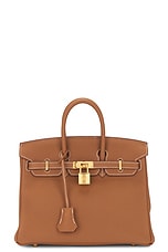 FWRD Renew Hermes Birkin 25 Handbag in Gold, view 1, click to view large image.
