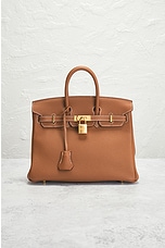 FWRD Renew Hermes Birkin 25 Handbag in Gold, view 2, click to view large image.