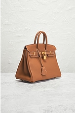 FWRD Renew Hermes Birkin 25 Handbag in Gold, view 4, click to view large image.