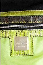 FWRD Renew Fendi Mama Embroidered Baguette Shoulder Bag in Black, view 5, click to view large image.