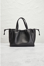 FWRD Renew Celine Triomphe Drawstring Handbag in Black, view 3, click to view large image.