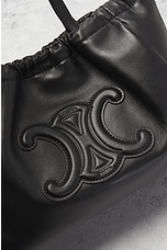 FWRD Renew Celine Triomphe Drawstring Handbag in Black, view 5, click to view large image.