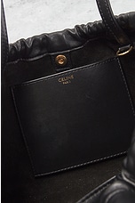 FWRD Renew Celine Triomphe Drawstring Handbag in Black, view 6, click to view large image.