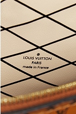 FWRD Renew Louis Vuitton Monogram Denim Trunk Shoulder Bag in Blue, view 5, click to view large image.