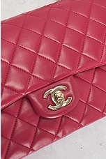 FWRD Renew Chanel Quilted Lambskin Double Flap Shoulder Bag in Red, view 5, click to view large image.