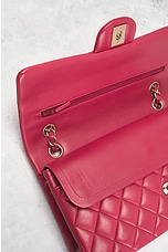FWRD Renew Chanel Quilted Lambskin Double Flap Shoulder Bag in Red, view 7, click to view large image.