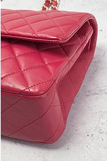 FWRD Renew Chanel Quilted Lambskin Double Flap Shoulder Bag in Red, view 8, click to view large image.