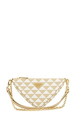 FWRD Renew Prada Triangle Shoulder Bag in Tan, view 1, click to view large image.