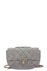 FWRD Renew Chanel Tweed Flap Bag in Grey, view 1, click to view large image.