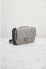 FWRD Renew Chanel Tweed Flap Bag in Grey, view 4, click to view large image.