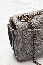 FWRD Renew Chanel Tweed Flap Bag in Grey, view 6, click to view large image.