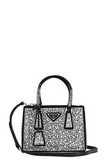 FWRD Renew Prada Galleria Crystal Handbag in Black, view 1, click to view large image.
