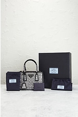 FWRD Renew Prada Galleria Crystal Handbag in Black, view 8, click to view large image.