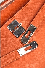 FWRD Renew Hermes Feu Veau Epsom Kelly Pochette Handbag in Orange, view 5, click to view large image.