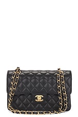 FWRD Renew Chanel Small Quilted Caviar Chain Flap Bag in Black, view 1, click to view large image.