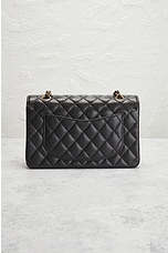 FWRD Renew Chanel Small Quilted Caviar Chain Flap Bag in Black, view 3, click to view large image.
