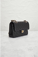 FWRD Renew Chanel Small Quilted Caviar Chain Flap Bag in Black, view 4, click to view large image.