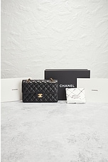 FWRD Renew Chanel Small Quilted Caviar Chain Flap Bag in Black, view 7, click to view large image.