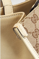 FWRD Renew Gucci Horsebit Canvas Tote Bag in Beige, view 8, click to view large image.
