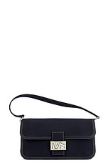 FWRD Renew Fendi Mama Baguette Shoulder Bag in Navy, view 1, click to view large image.
