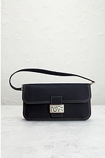 FWRD Renew Fendi Mama Baguette Shoulder Bag in Navy, view 2, click to view large image.