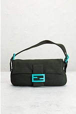 FWRD Renew Fendi Mama Baguette Shoulder Bag in Black, view 2, click to view large image.