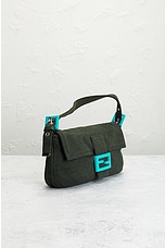 FWRD Renew Fendi Mama Baguette Shoulder Bag in Black, view 4, click to view large image.