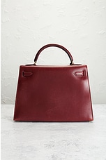 FWRD Renew Hermes Kelly 32 Handbag in Burgundy, view 3, click to view large image.